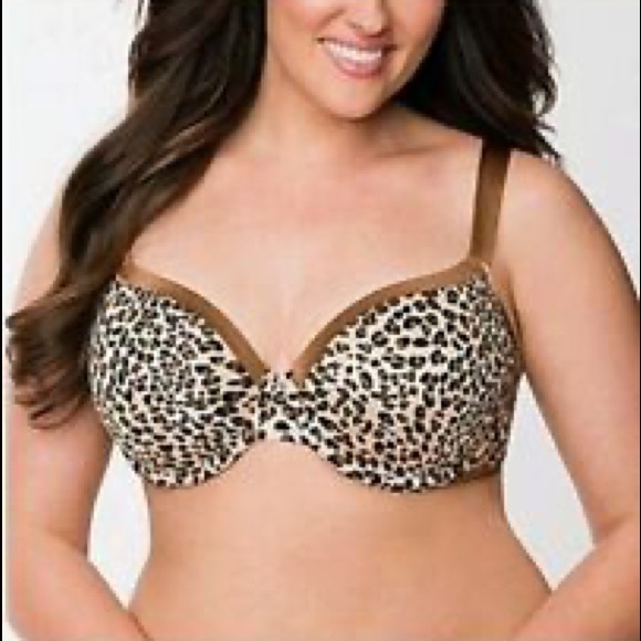 Cacique Other - Cacique Leopard Print Underwire Bra Plus Size 44D